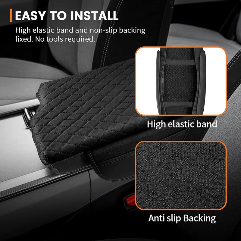 Rilsen Custom Fit for Center Console Cover Palisade 2019-2024 2025 Armrest Cover Center Console Pad Interior Accessories Car Armrest Seat Box Cover Protector with Pockets Storage Bag - Image 5